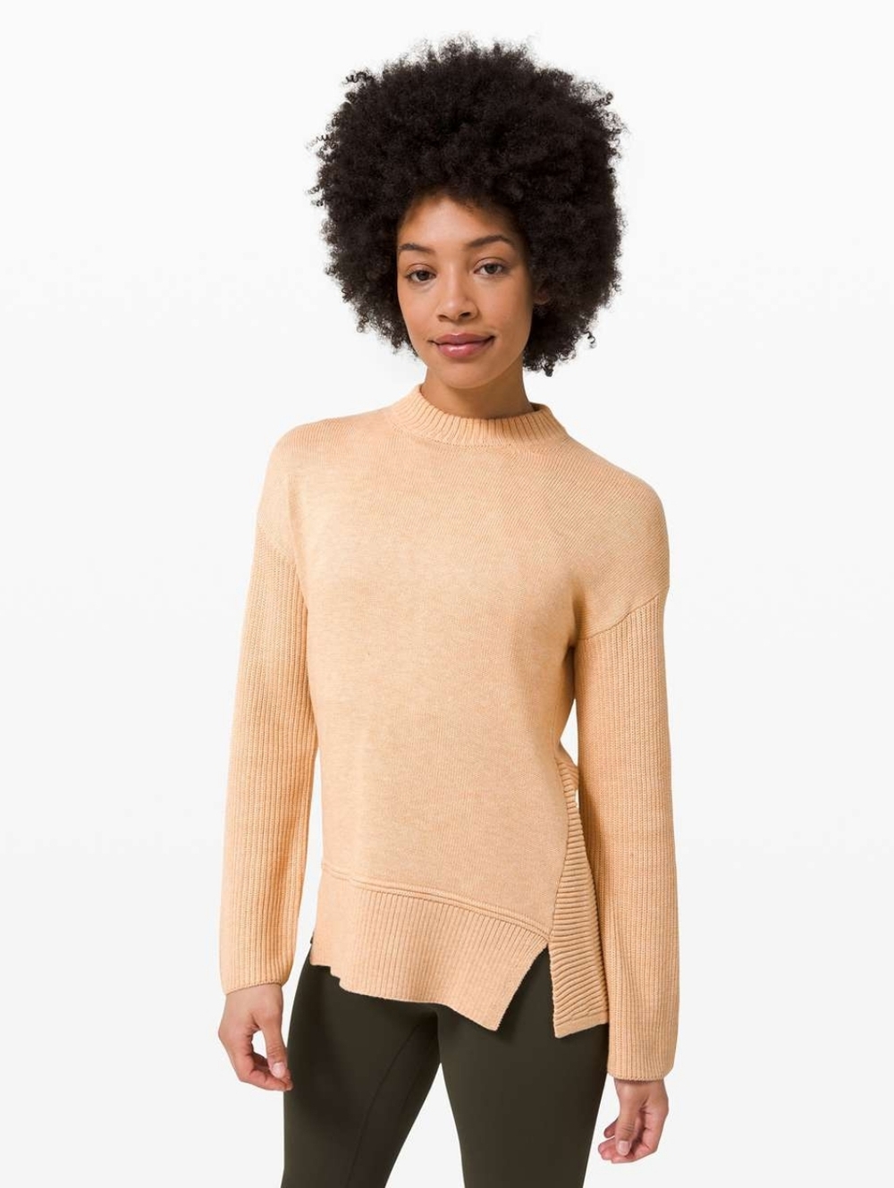 Lululemon Total Ellipse Sweater Heathered Ivory Peach